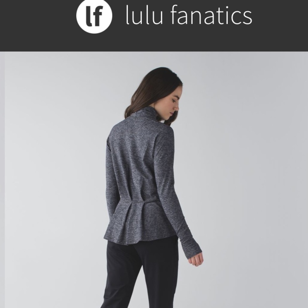 Lululemon Warm Your Core Long Sleeve Pullover ~Sz 8 Heathered Black Grey 860